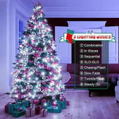 400 LED Waterfall Style Christmas Tree Lights 16 Strands Waterproof