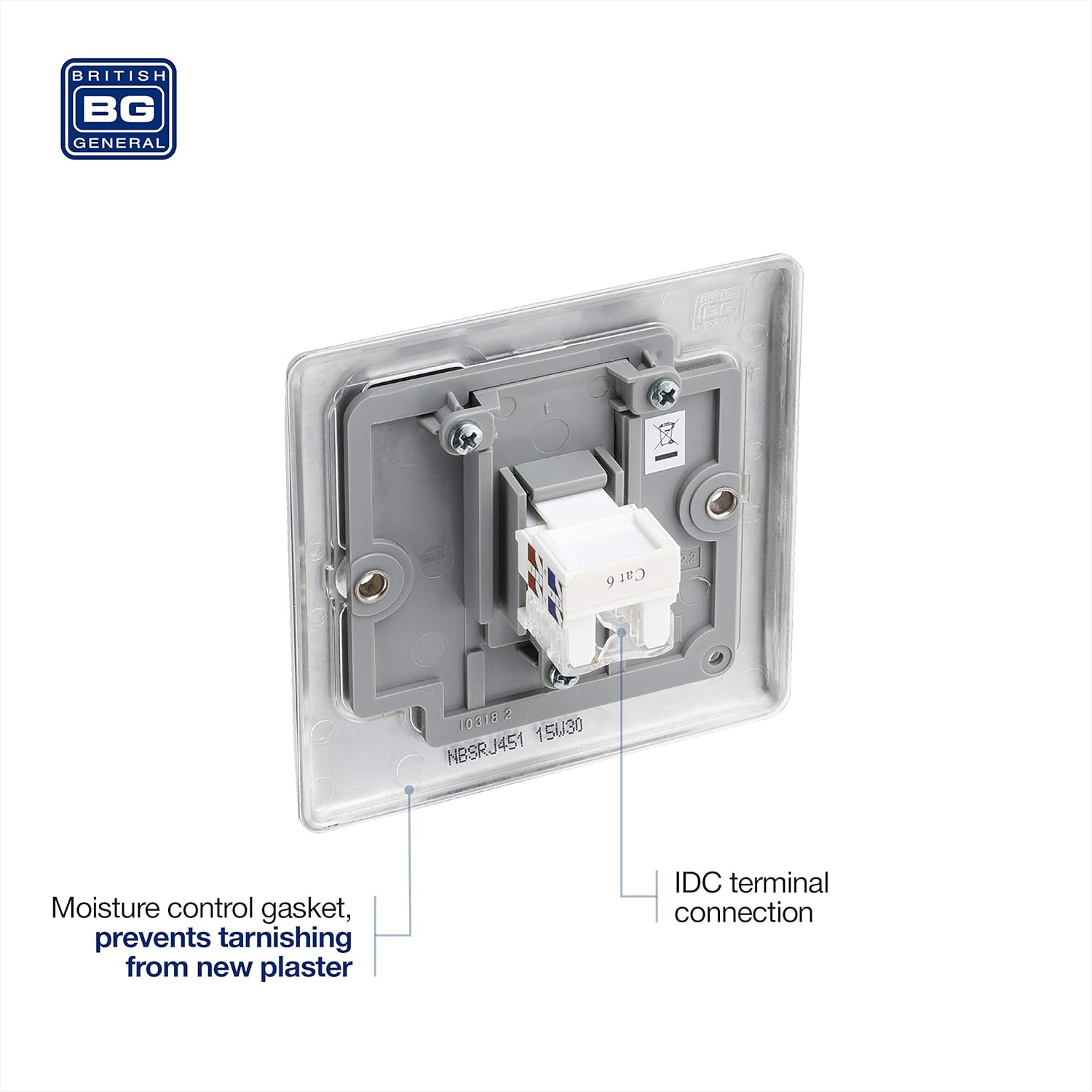 BG Electrical RJ45 Single Data Outlet