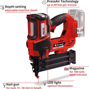 18V Cordless Nail Gun Electric Nailer