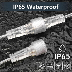 3-Way Splitter Connector for Christmas Lights – 2-Pin Clear Cable, IP65 Waterproof for Outdoor LED and Fairy Lights