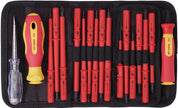 Draper XP1000 18 Piece Precision Screwdriver Set | VDE Dual Insulated Interchangeable Blade | Electrical Tool Driver Set | Hand Tools Set | 05776