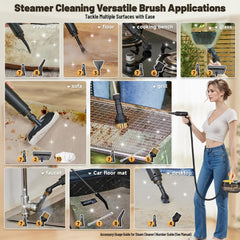 Portable Handheld Steam Cleaner 1600W with 16 Accessories