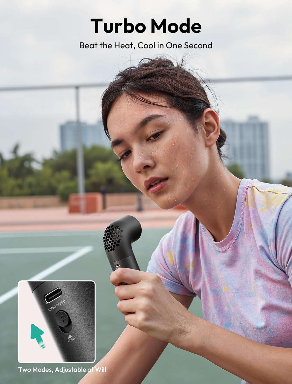 Aecooly Portable Handheld Fan, Powerful Turbo Mini Fan,15H Max Cooling Time,19000 RPM High Speed Aero Pro,6 Speeds Aluminum Case, Pocket Rechargeable Personal Small Travel GIfts for Women Men -Black