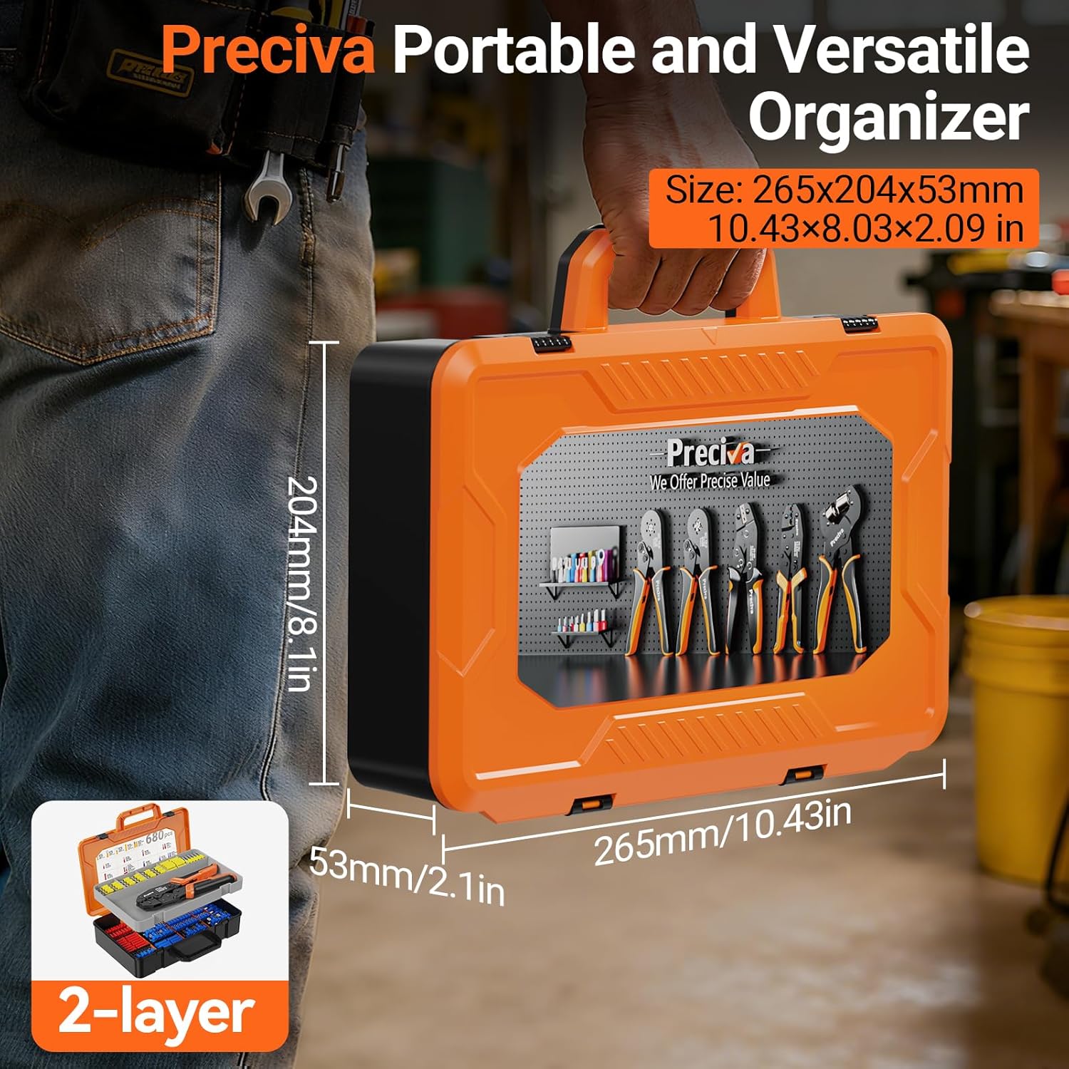 Preciva Insulated Crimping Tool Set with 350 Connectors