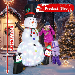 Tall snowman inflatable for yard decoration