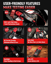 Mini Digital Clamp Meter True RMS AC/DC Voltage Tester