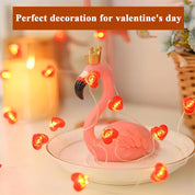 300cm Red Heart LED Fairy String Lights with Remote, Timer & 8 Lighting Modes – Battery Powered Waterproof Decor