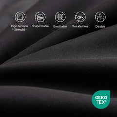 Black Fitted Sheet – Soft Brushed Microfibre, Easy Care, Shrink & Fade Resistant 90x190+30cm