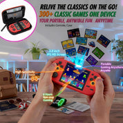16-Bit Handheld Game Console – 3" HD Screen, 300 Built-in Retro Games, Portable Player for Kids & Adults