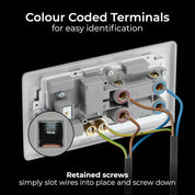 Cooker Control Unit Switch with Socket and LED 45A