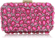 Women’s Sparkly Rhinestone Clutch – Glitter Evening Bag with Crystal Chain Strap