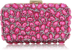 Women’s Sparkly Rhinestone Clutch – Glitter Evening Bag with Crystal Chain Strap