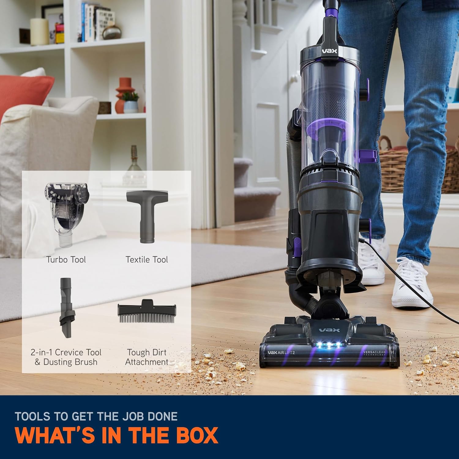 Vax Air Lift 2 Pet Plus Grey/Purple Corded Upright Vacuum Cleaner