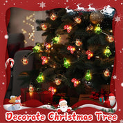 Christmas tree decorated with snowman LED lights