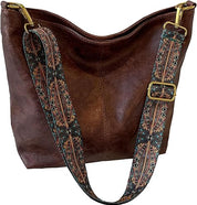 Women’s Fashion Hobo Bag – Vegan Leather Crossbody Purse with Adjustable Guitar Strap