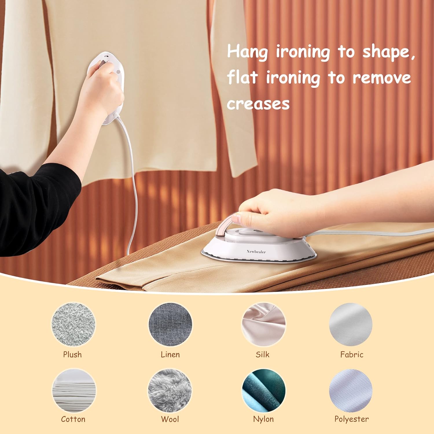 Mini Travel Iron Dual Voltage Ceramic Soleplate