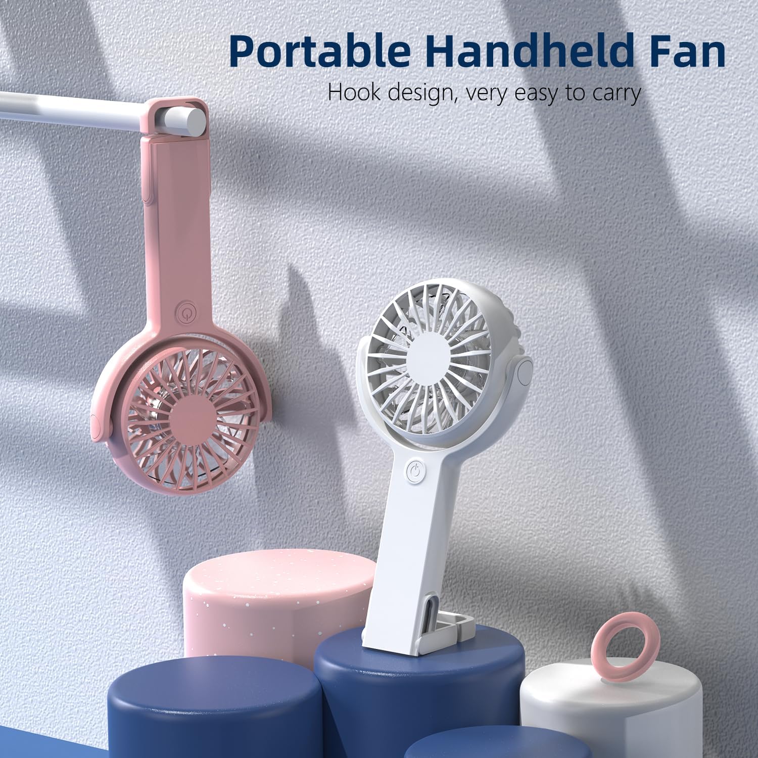 Mini Portable Handheld Fan 5 Speed USB Rechargeable