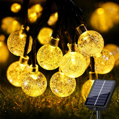 Solar Lights Outdoor Garden String Lights Waterproof,36Ft 60 LED Ultra-Bright Solar Fairy Lights Outdoor Garden Lights with 8 Modes for Yard Camping Christmas Wedding Party Decor-Warm White