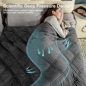 Winthome 8kg Weighted Blanket – Grey Double/Queen Size, Stress & Anxiety Relief, 150x200cm