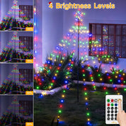 Christmas Tree Lights 340 LED Multicoloured Outdoor Fairy Lights with Star & Remote