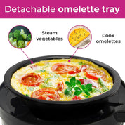 3-in-1 Electric Egg Cooker Boiler & Poacher with Timer, Auto Shutoff