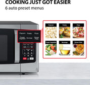 800W 23L Digital Microwave Oven with Auto Defrost & Express Cook