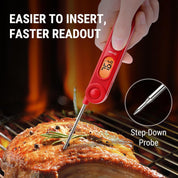 ThermoPro TP03B Bright Red Digital Meat Thermometer with Backlight