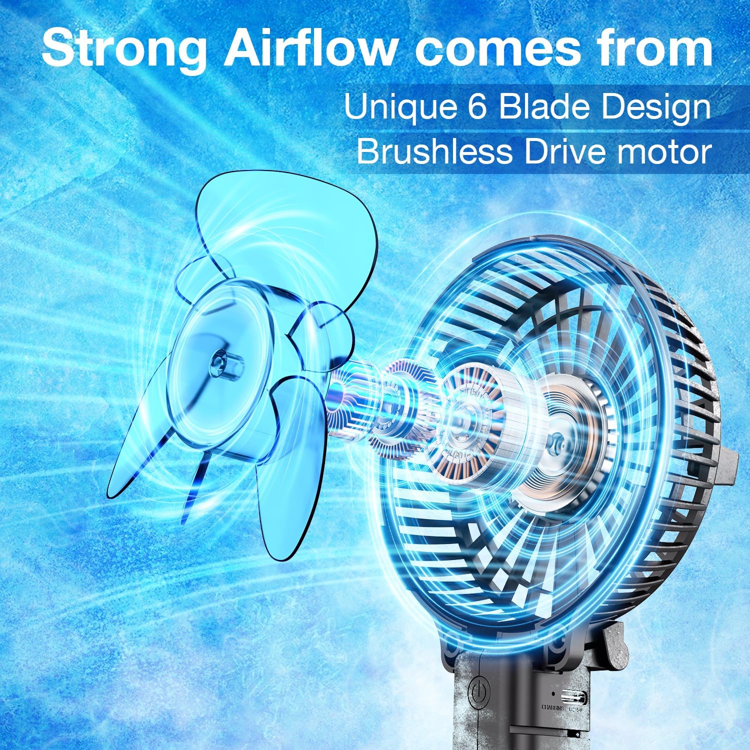 Portable Handheld USB Rechargeable Fan - 3 Speeds