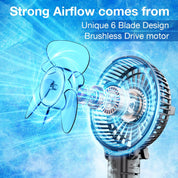 Portable Handheld USB Rechargeable Fan - 3 Speeds