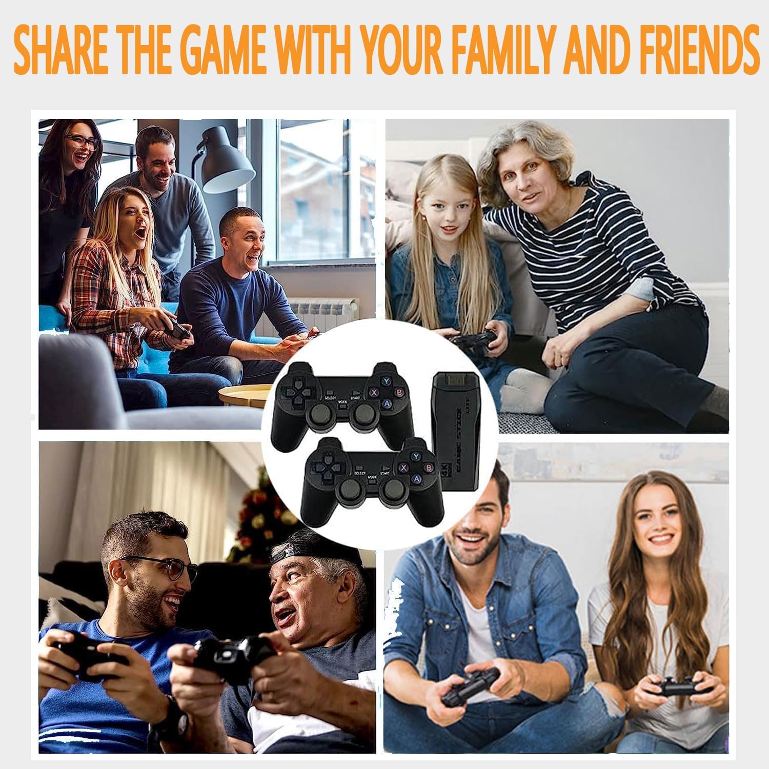 Wireless Retro Game Console – 20,000+ Built-in Games, HDMI, 2.4G Gamepads, Plug & Play