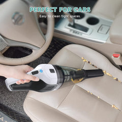 Handheld Vacuum Cleaner Black 8000Pa Cordless Rechargeable for Home & Car