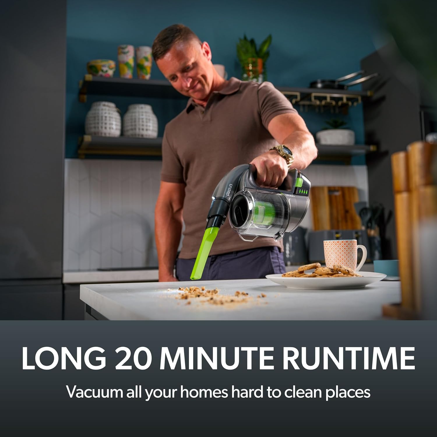 Gtech Multi MK2 Cordless Handheld Vacuum Cleaner – 22V Li-ion Battery – Powered Brush Bar