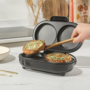Salter XL Duo Omelette Maker Non-Stick Double Egg Cooker 850W Black