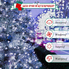Outdoor Indoor 400 LED Christmas Tree Lights with 8 Modes and Timer