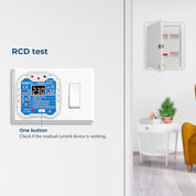 KAIWEETS HT106E Socket Tester UK, RCD Plug Socket Tester Electrical Voltage Tester with LCD Display for Neutral/Live/EarthWire/RCD Testing, CAT II 300V, Includes 7 Visual Indications and Wiring Legend