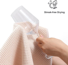 100% Cotton Kitchen Cleaning Cloths – Soft, Absorbent & Quick Dry Dish Cloths, 6-Pack