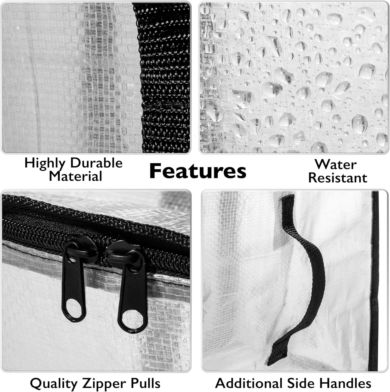 ClearSpace Oversized Moving Bags, 2-Pack – Heavy-Duty Storage Totes with Zippers & Handles