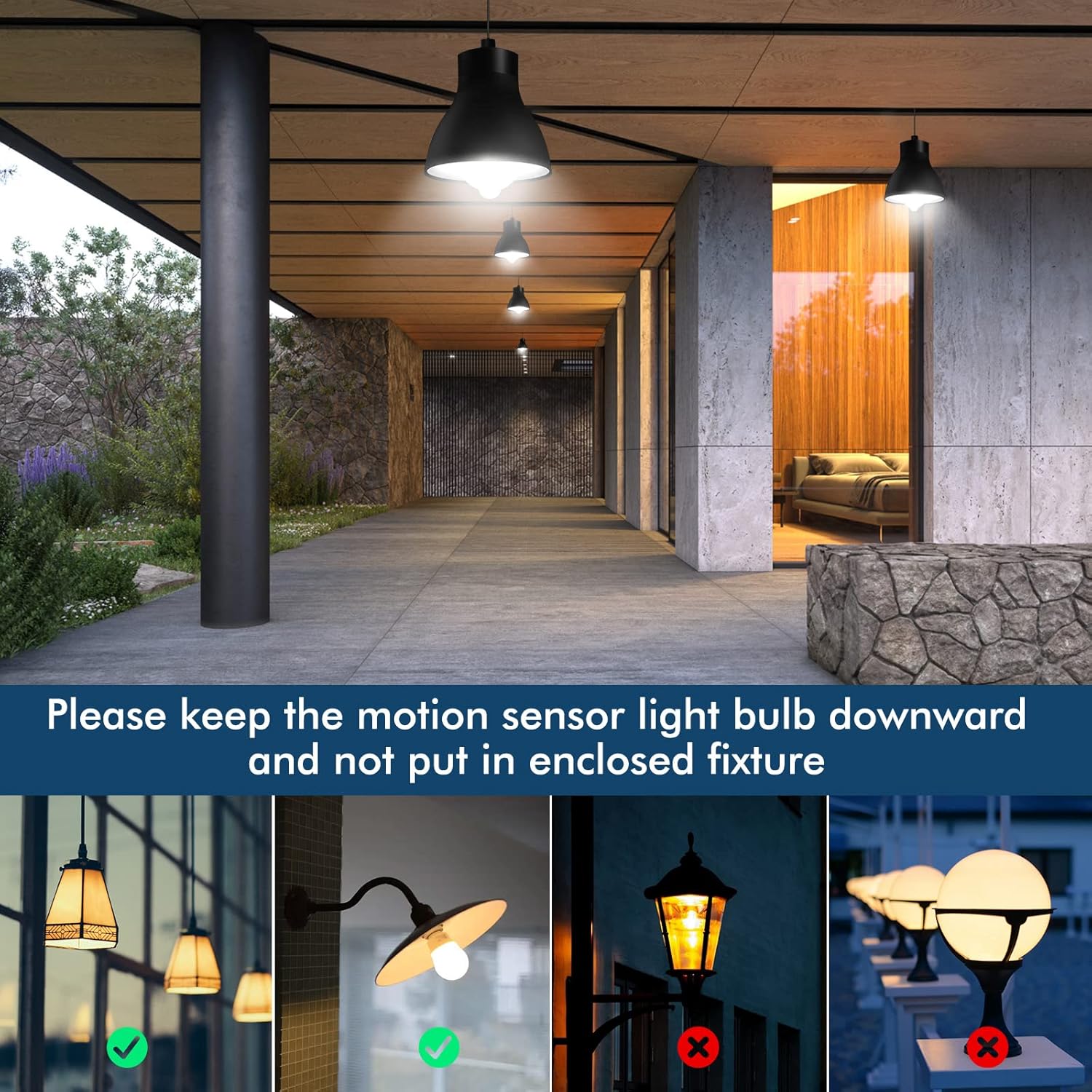 ZONJIE PIR Motion Sensor LED Bulb 12W B22 – 2 Pack