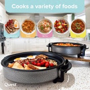 30cm Multi-Function Electric Cooker Pan with Lid – Non-Stick Aluminium, Adjustable Thermostat & Detachable Cable
