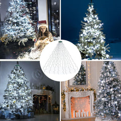 Christmas Tree Lights – 400 LEDs, 2m, 16 Strands, Cold White, 8 Modes, Memory Function for Indoor/Outdoor