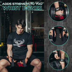 Weight Lifting Straps – Padded Cotton Gel Wrist Support for Gym, Deadlift & Powerlifting