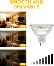MR16 GU5.3 12V 20W Halogen Spotlight Bulbs 2700K (6 Pack)