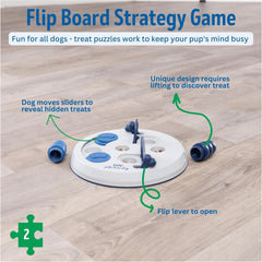 Dog Activity Strategy Game – Interactive Flip Board Intelligence Toy for Dogs