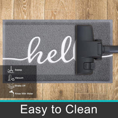 Homaxy Hello Door Mat 40x60cm – Non-Slip Low Profile Durable Mat for Indoor/Outdoor