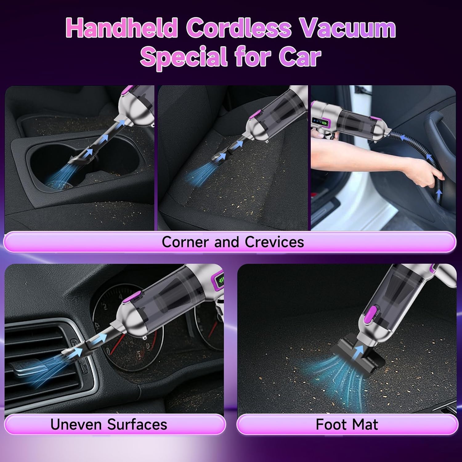 Lyiazsoy Cordless Car Vacuum Cleaner 22000PA