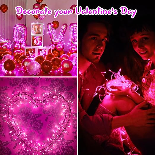 Pink Valentine's Day Fairy Lights