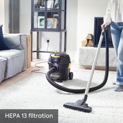 Vacmaster D8 8L Cylinder Vacuum Cleaner – Powerful Quiet Bagged Cleaning with HEPA 13 Filtration, 5 Dust Bags, 26m Reach