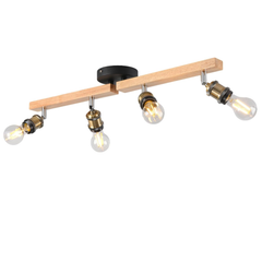 Adjustable 4 Way Ceiling Lights Fitting for Kitchen, Bedroom, and Lounge, E27 Base, Retro Style Ceiling Light Fixture