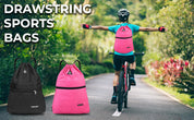 Drawstring Gym Sport Bag – Waterproof Zipper Backpack for Travel, School & Hiking