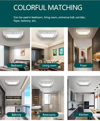 36W LED Ceiling Light -  Cool White 6000K Square Ceiling Lamp for Bedrooms, and Dining Rooms